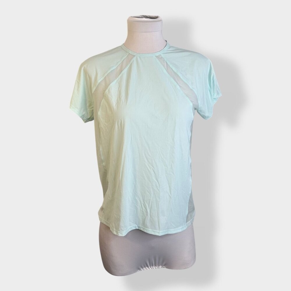 Athleta Ultimate Hybrid‎ Tee in Oasis Blue
